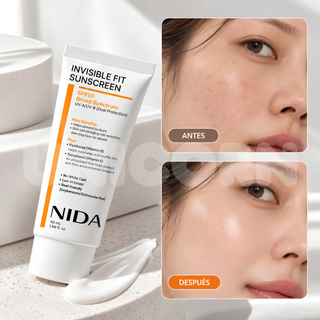 Nida Protector Solar Invisible Fit Sun Cream SPF50+ PA++++ Sin Efecto Blanco 50 ml
