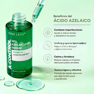 Nineless Sérum A-Control 10% Azelaic Acid Serum Antiacné con Ácido Azelaico 30 ml