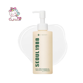 K-Secret Aceite Limpiador Seoul 1988 Cleansing Oil Pine Cica + Probiotics Calmante 200 ml