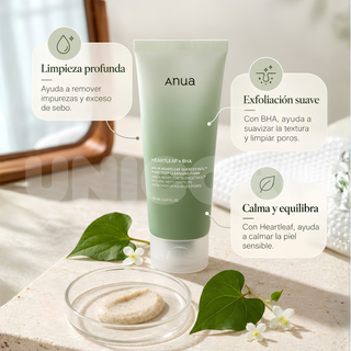 Anua Espuma Limpiadora Heartleaf Quercetinol Pore Deep Cleansing Foam Limpieza de Poros