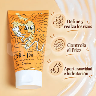 Elizavecca Crema para Rizos CER-100 Collagen Coating Hair A+ Muscle Curl Cream Anti-Frizz 120 ml