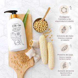 Elizavecca Shampoo CER-100 Collagen Coating Hair Muscle Shampoo con Colágeno 500 ml