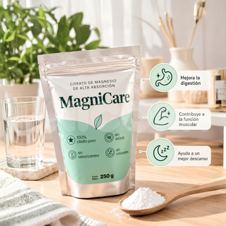 MagniCare Suplemento Citrato de Magnesio en Polvo Alta Absorción