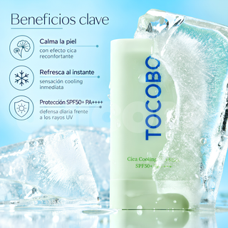 TOCOBO Protector Solar en Barra Cica Cooling Sun Stick SPF50+ Refrescante 19 g