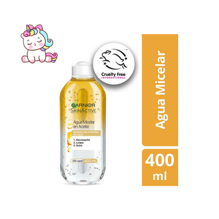 Garnier Agua Micelar Bifásica SkinActive con Aceite Desmaquillante 400 ml