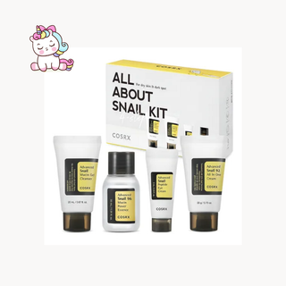 COSRX Kit de Viaje All About Snail Reparador con Mucina de Caracol 4 piezas