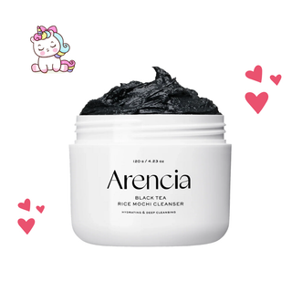 Arencia Limpiador Black Tea Rice Mochi Cleanser Antioxidante con Té Negro 120 g