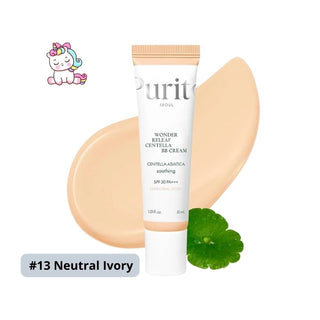 Purito Seoul BB Cream Wonder Releaf Centella Tono 13 Neutral Ivory FPS 30 Calmante 30 ml