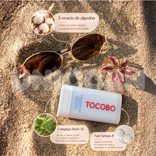 TOCOBO Protector Solar en Barra Cotton Soft Sun Stick SPF50+ Acabado Mate 19 g