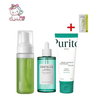Trío Antiacné Limpiador Celimax Noni + Sérum SKIN1004 Tea-Trica + Crema Purito + Retinal de Regalo