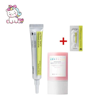 Dúo Antiedad y Purificante Retinal Celimax + Mascarilla de Arcilla SKIN1004